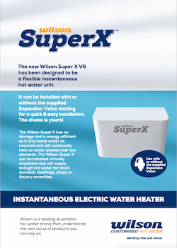 Wilson Hot Water Super X Brochure image