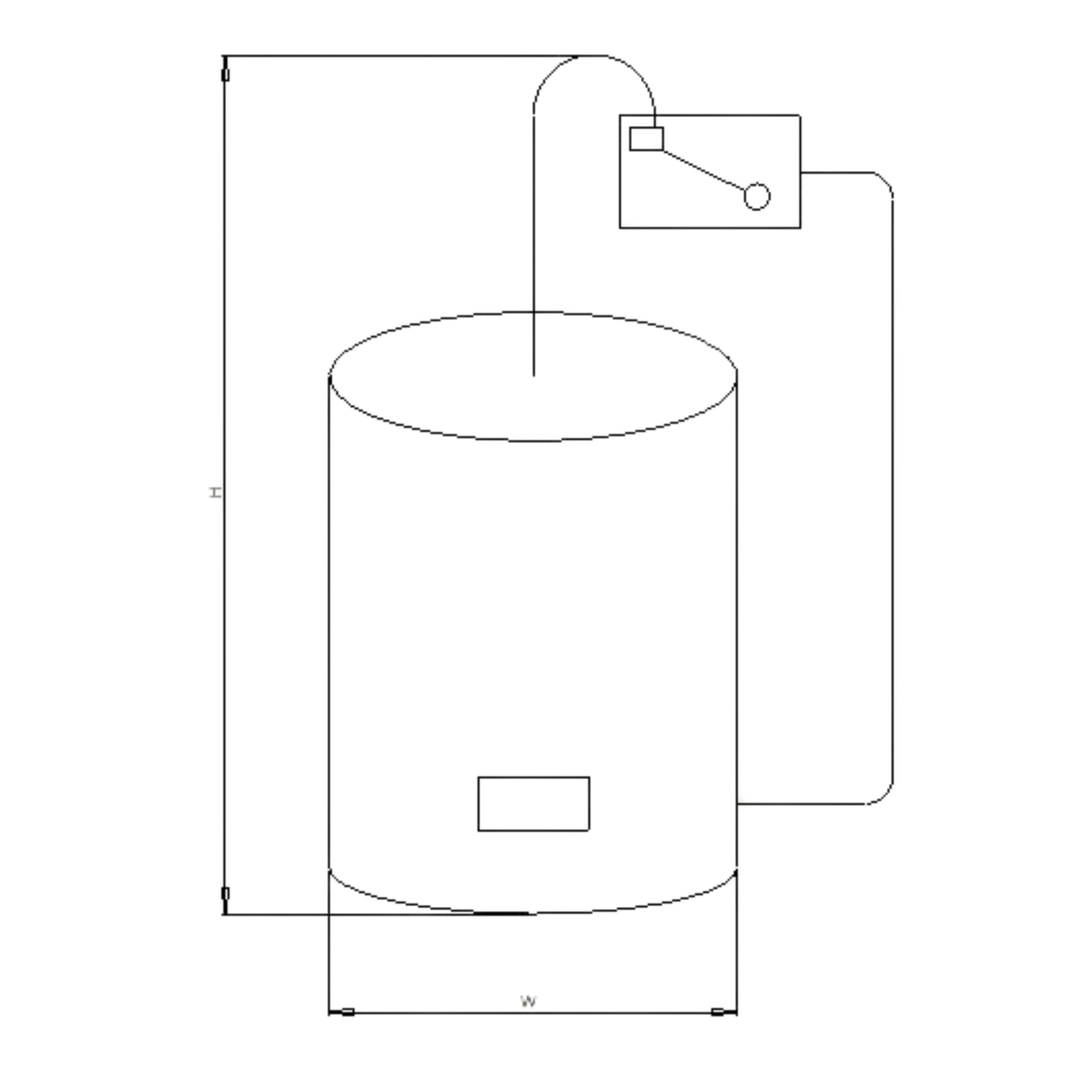 GRAVITY FEED OPEN VENTED FLOOR MOUNT STANDARD ELECTRIC