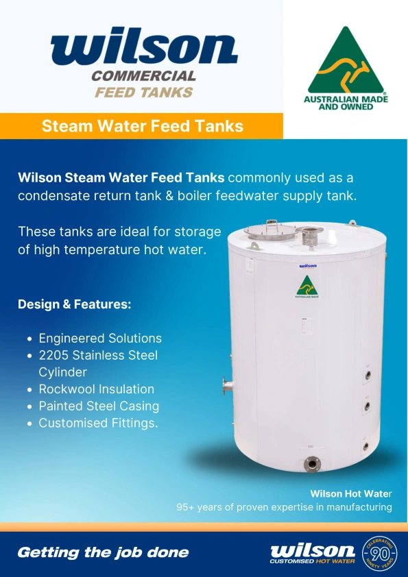 Wilson Steam Water Feed Tanks