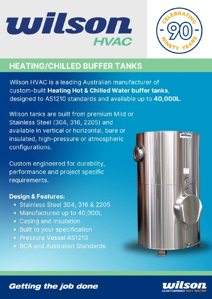 Wilson heating chilled buffter tank HVAC